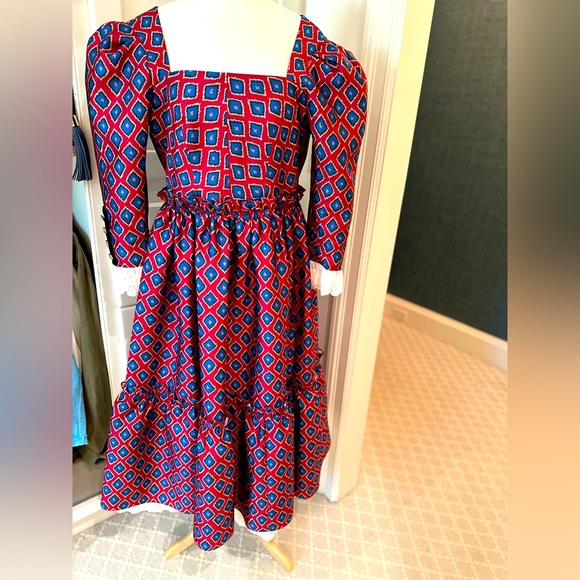 Hunter Bell Gillian Midi Dress Rouge size 
 4 - Picture 2 of 4